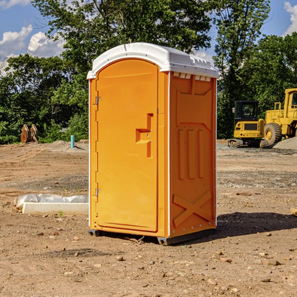 can i customize the exterior of the porta potties with my event logo or branding in Monroe IN